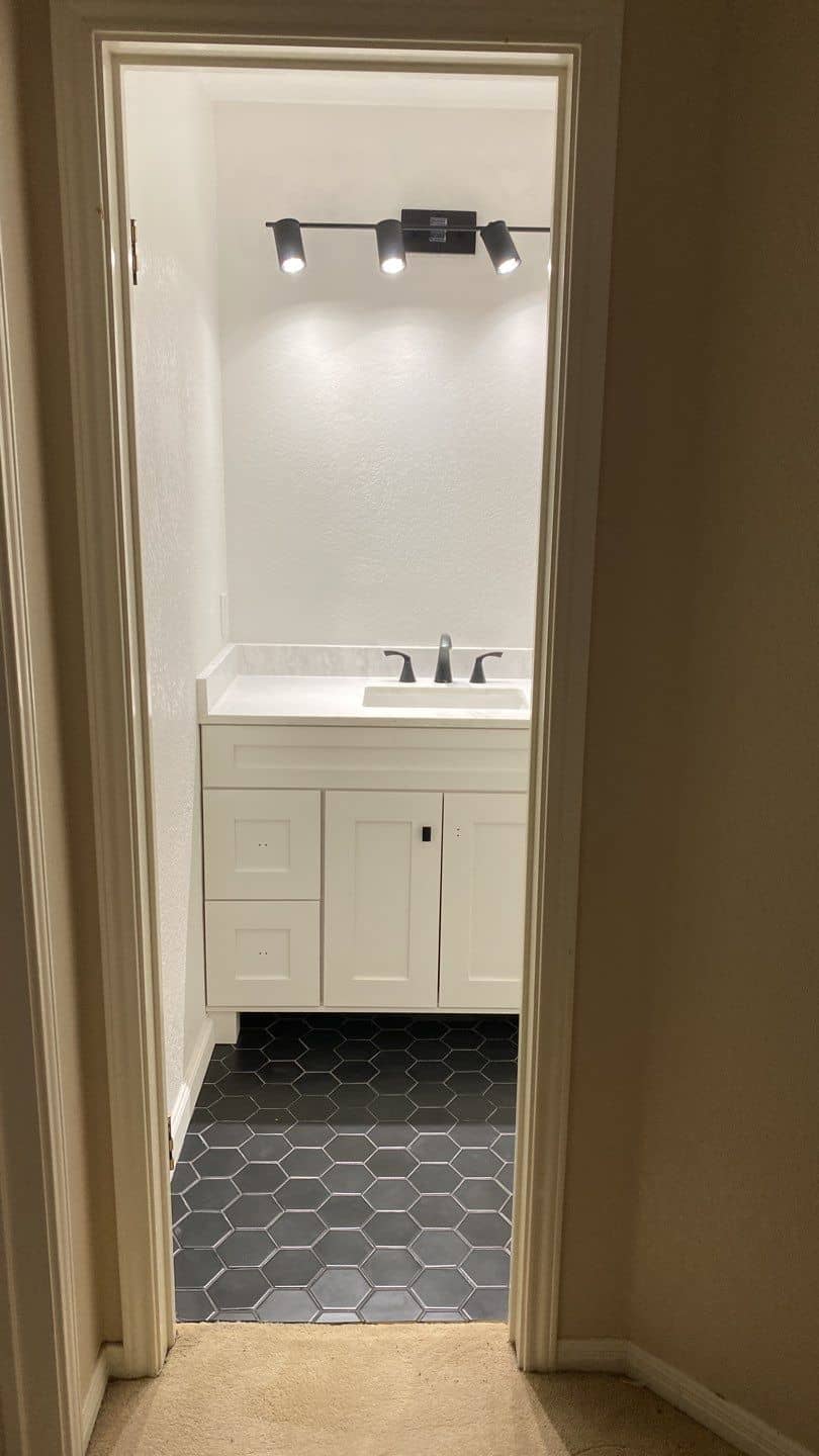 Restroom Remodel completed by CDG Restoration & Construction in the Austin, TX area