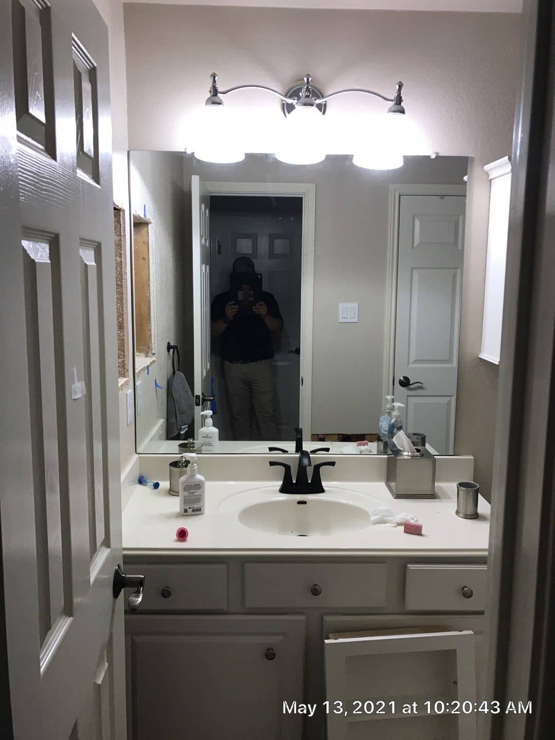 Restroom Remodel before work by CDG Restoration & Construction in the Austin, TX area
